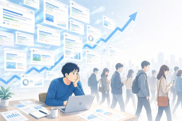 検索表示は増えたのに、誰も読まなくなった話｜AI時代のSEOで起きている"静かな崩壊"